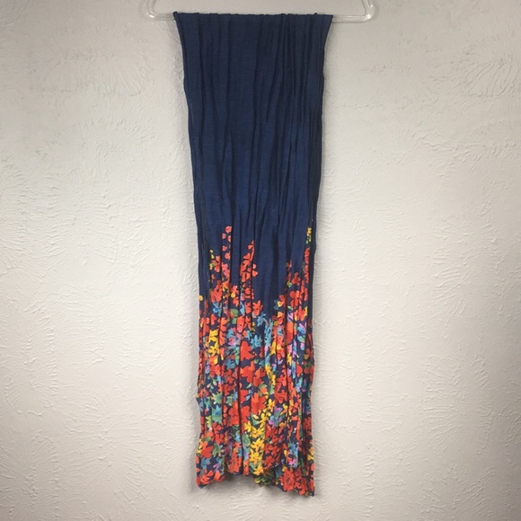 Old Navy Accessories - Old Navy Dark Blue Scarf Wrap w/Floral Print